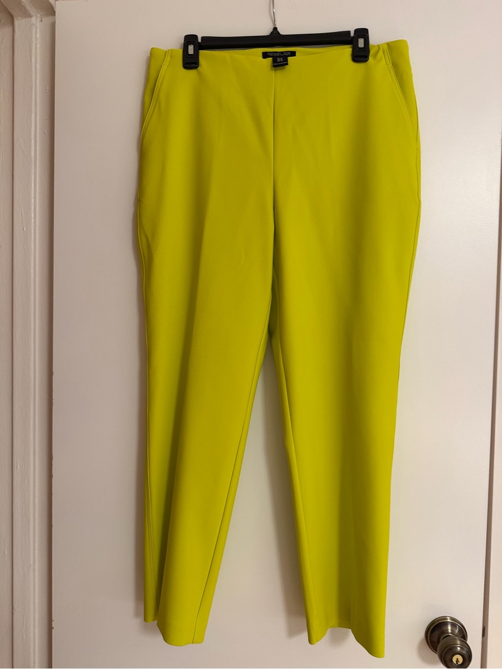 Rachel Zoe Neon Lime Straight-Leg Pants